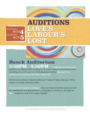 Love's Labour's Lost Auditions