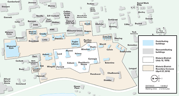 UMaine Historical Districts Campus Map