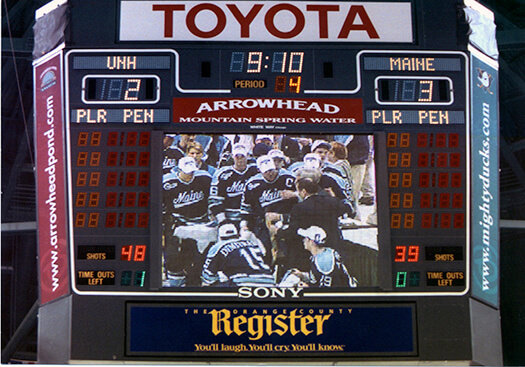 1999 men's ice hockey championship scoreboard