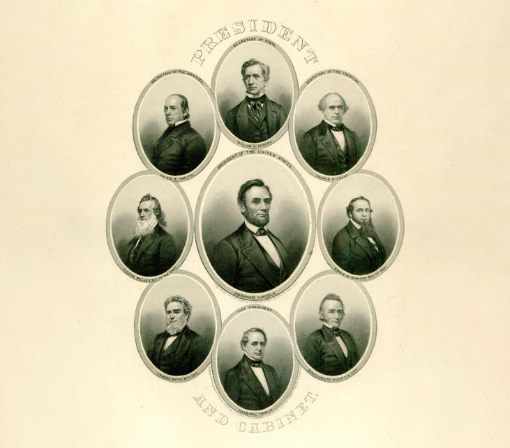 A photo of Lincoln's cabinet