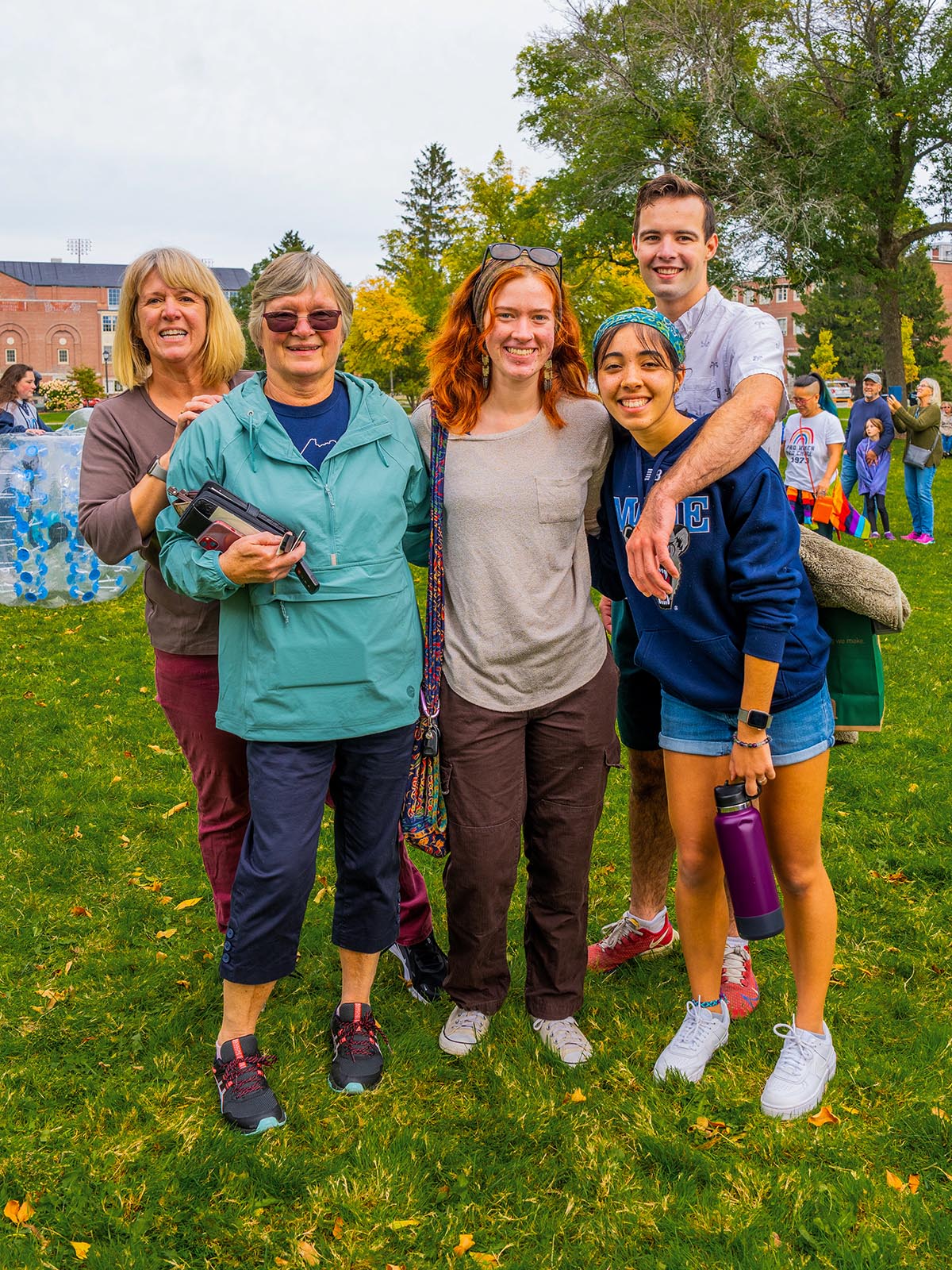 A photo of a family attending Family & Friends Weekend