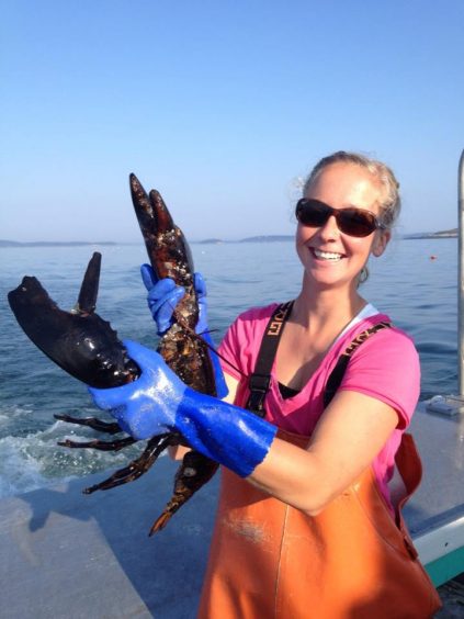 Sara Ebell with lobster