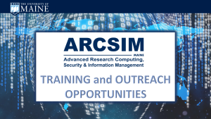 Image of ARCSIM logo and Training and Outreach Opporutnities