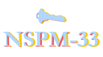 Key with text below that reads NSPM-33