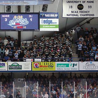 pep band playing at a hockey game