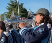 Band Member Playing Mellophone in the Stands