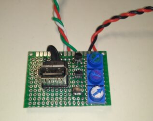 Power supply board soldered for the sensor