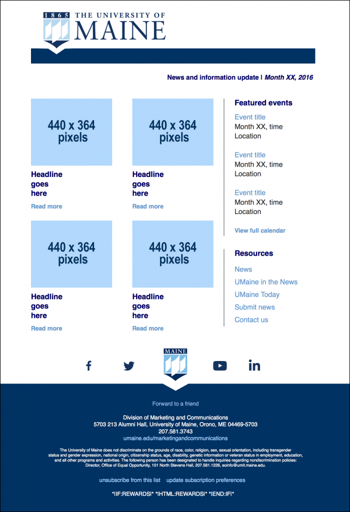 email marketing template for umaine