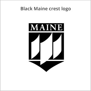 Black Maine crest logo