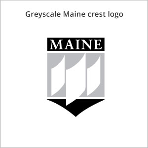 Greyscale Maine crest logo