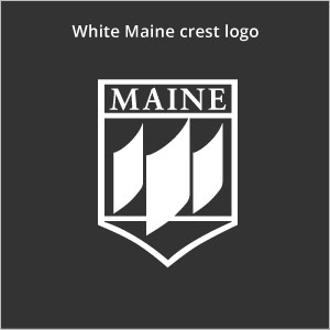 White Maine crest logo