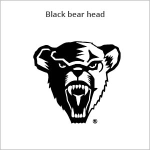 Black bear head logo