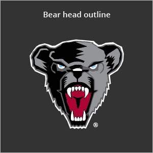 Bear head outline