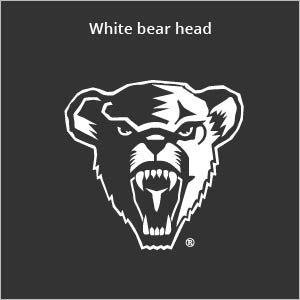 White bear head logo
