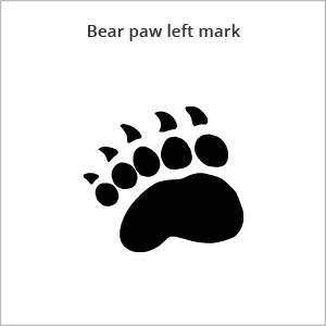 Bear paw left mark