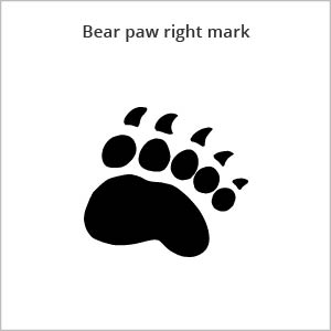 Bear paw right mark