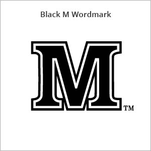 Black M wordmark