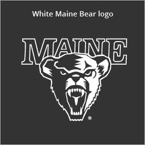 White Maine bear logo