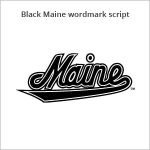 Black Maine wordmark script