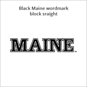 Black Maine wordmark block straight