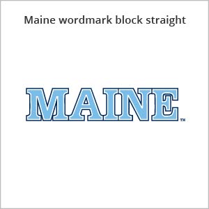 Maine wordmark block straight