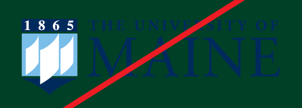 UMaine logo - bad dark background