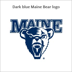 Dark blue Maine bear logo