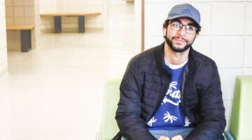 International student Abdelrahman Elbrolosy pictured in DPC.