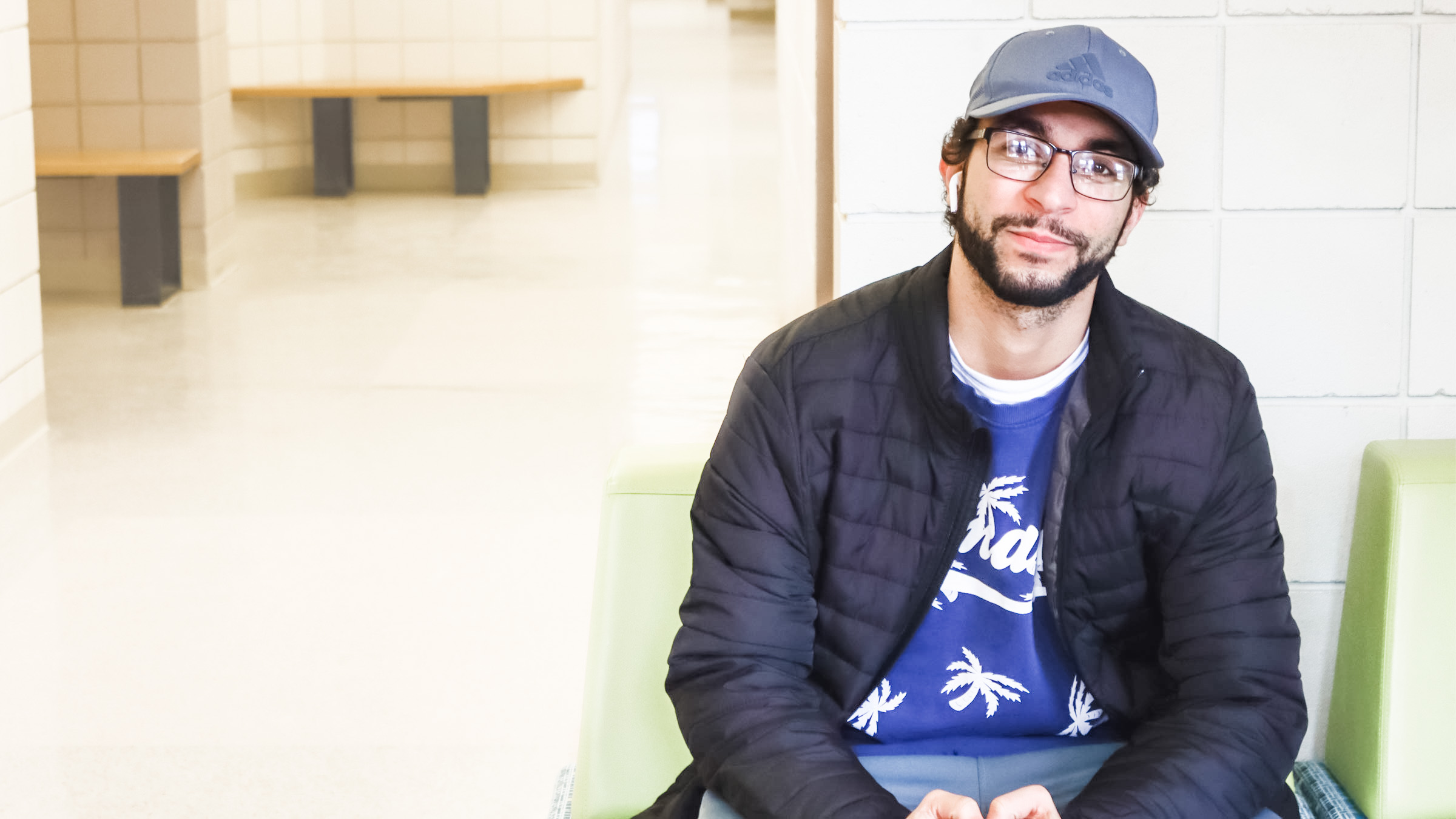 International student Abdelrahman Elbrolosy pictured in DPC.