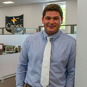 Cameron Houde turned his summer internship at Cross Insurance into a full time job.