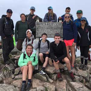 Picture of students at the top of a mountain summit2015 summit