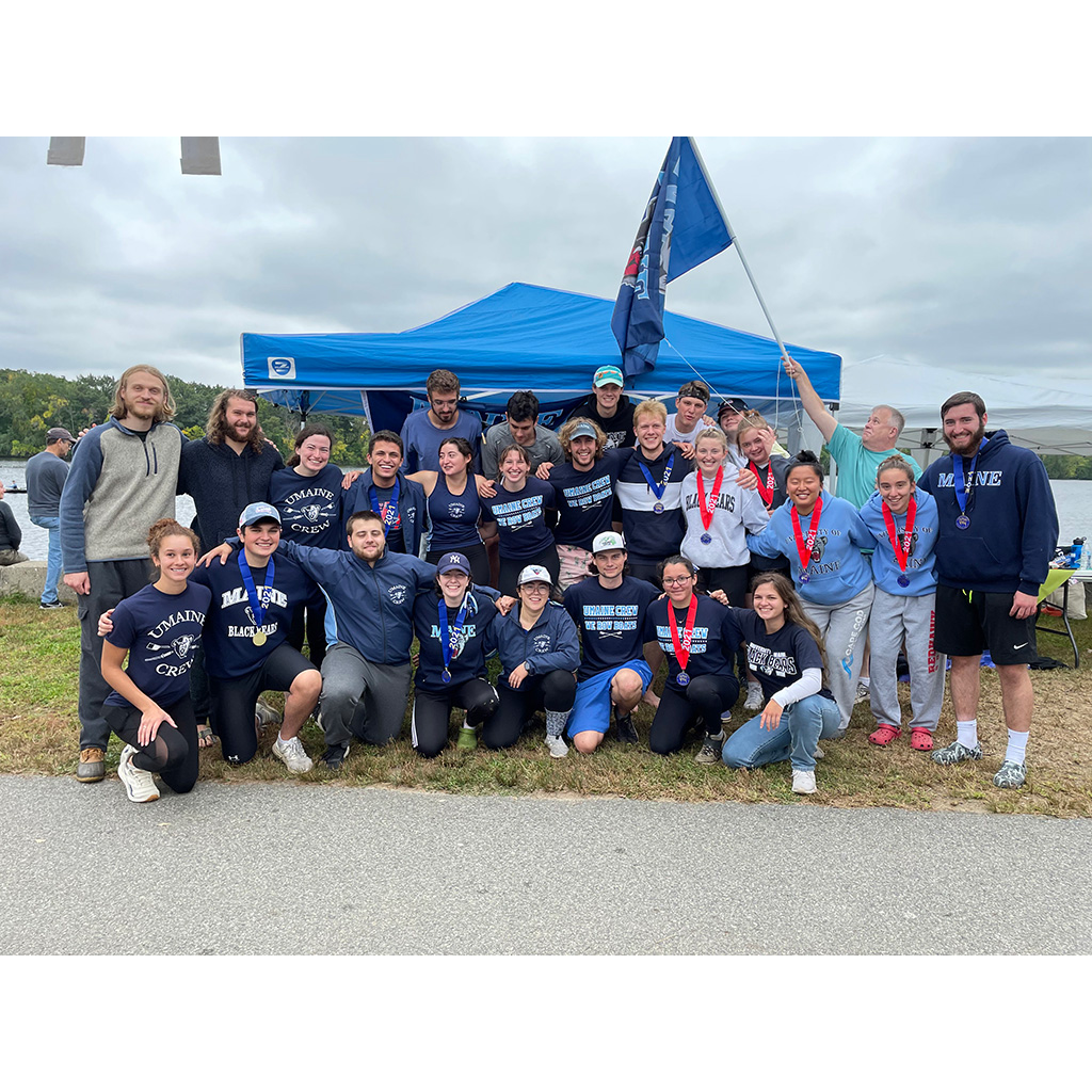 A group photo of students from the UMaine Crew