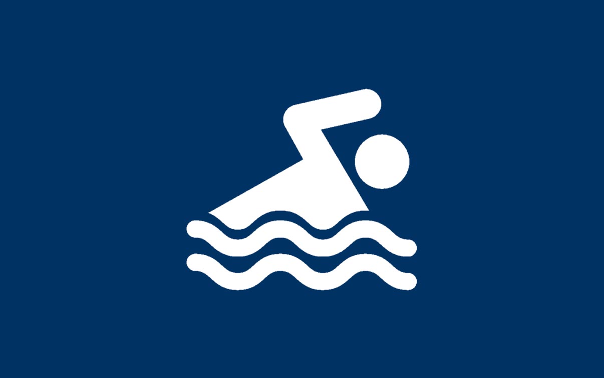 An illustration of a person swimming