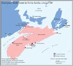Figure 6.4 European Settlement in Nova Scotia, circa 1750