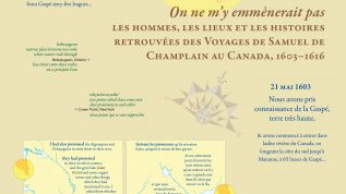 "They Would Not Take Me There" map of Champlain's travels in Canada