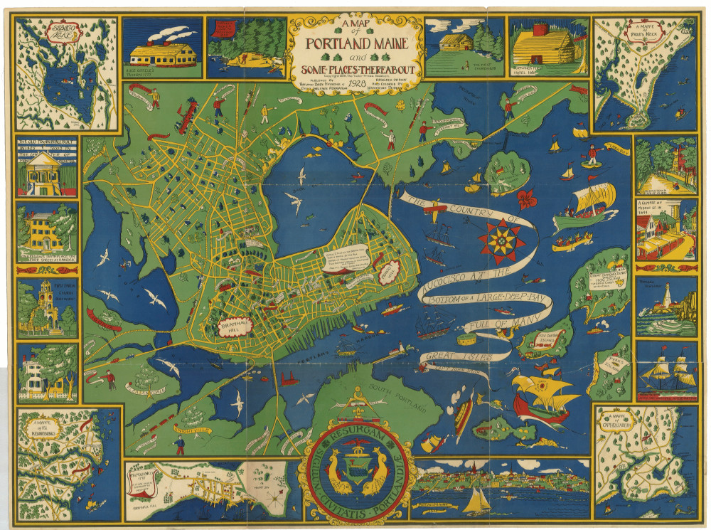 Historical Atlas of Maine - Portland plate
