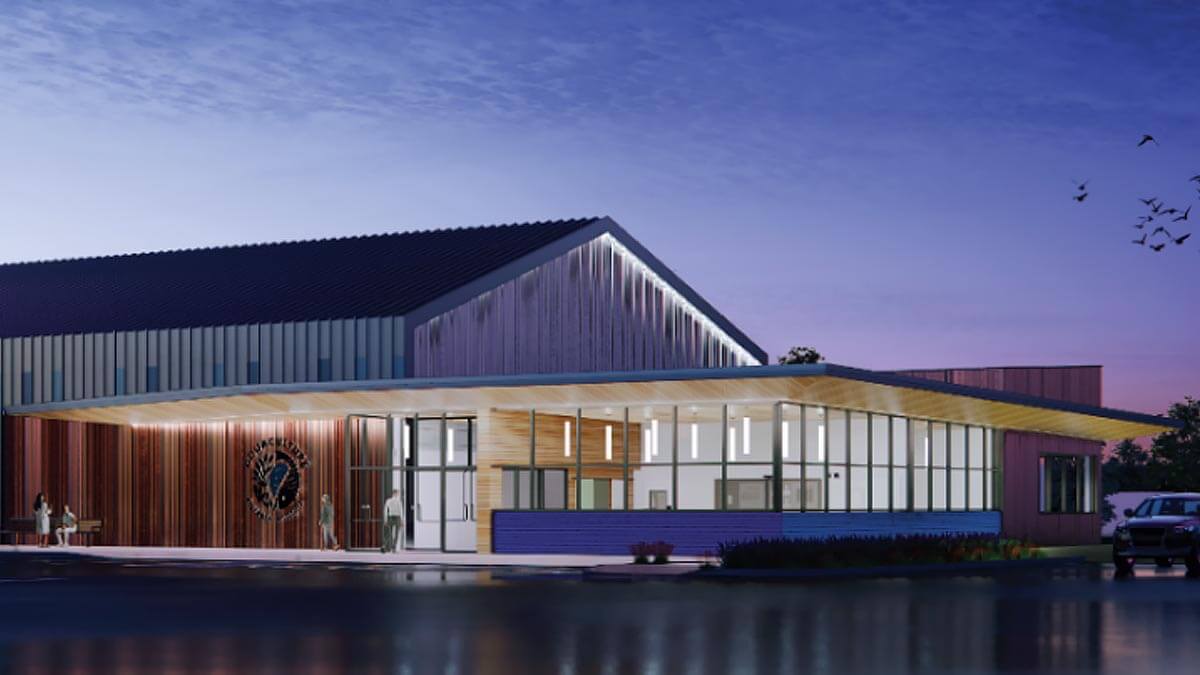 A conceptual rendering of the Sustainable Aquaculture Workforce & Innovation Center
