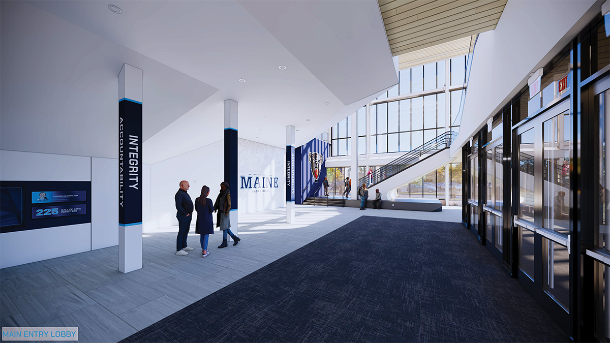 A rendering of the Main Lobby of Morse Arena