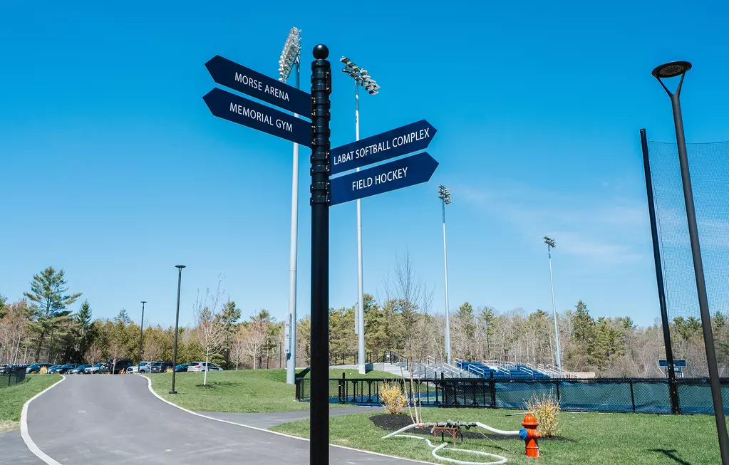 A photo of directional signs