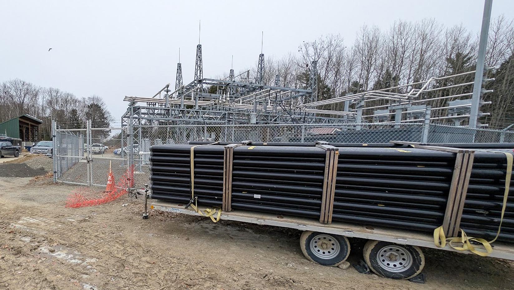 A photo of electrical upgrade work in progress