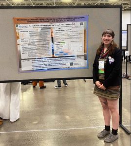 Aurora with her poster at SRCD