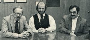 Photo of CFRU scientists Maxwell McCormack, Bob Seymour, and Mark Houseweart