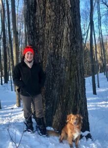 Dr. Nicole Rogers with her dog