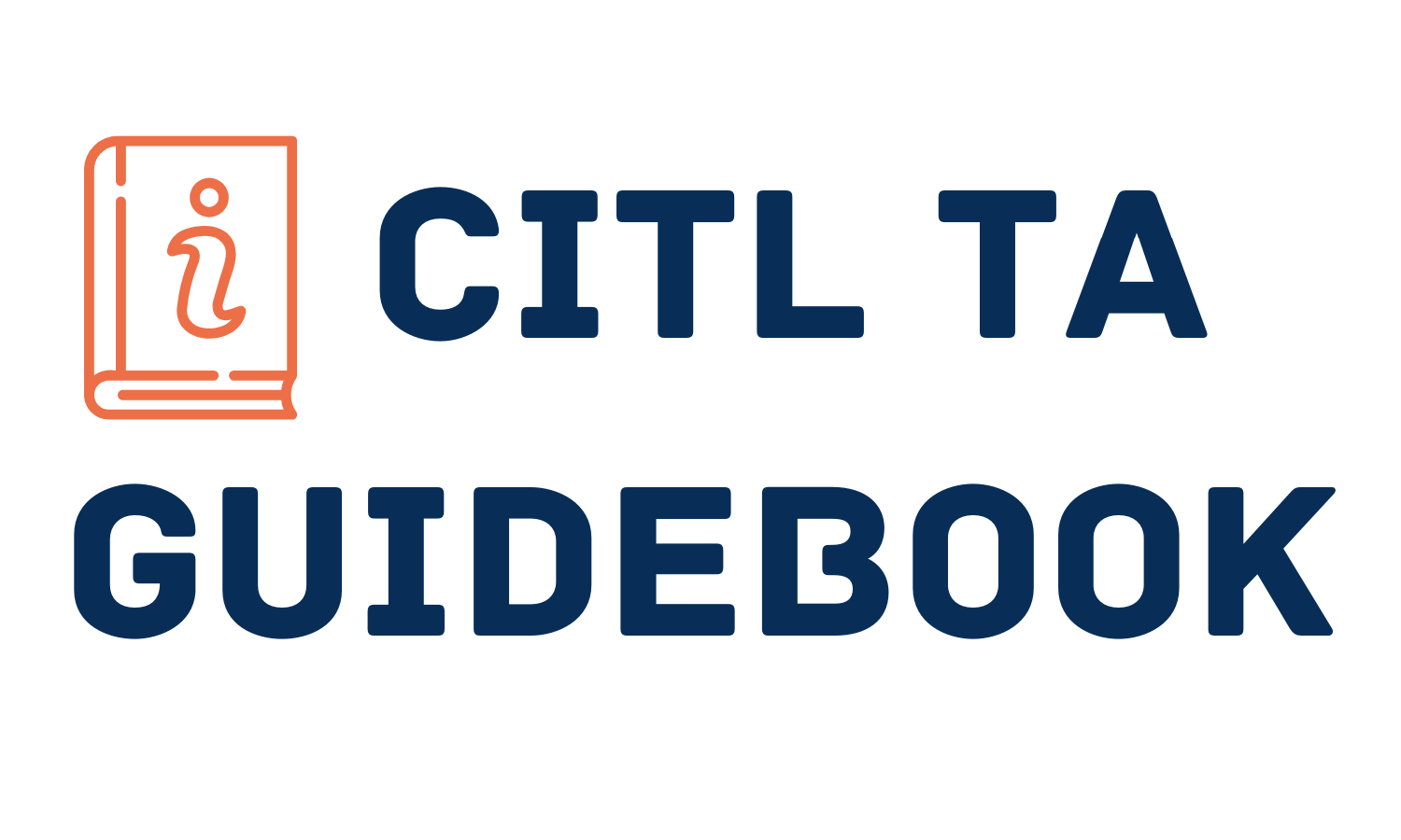 CITL TA Guidebook with a graphic of an info book