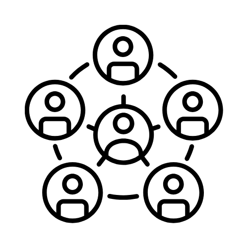 a web of people connected together