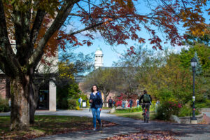 Students walking on campus