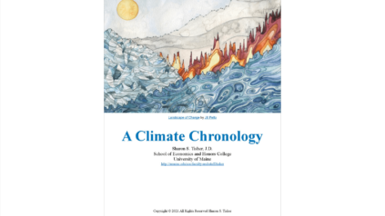 The cover page of the full climate chronology PDF