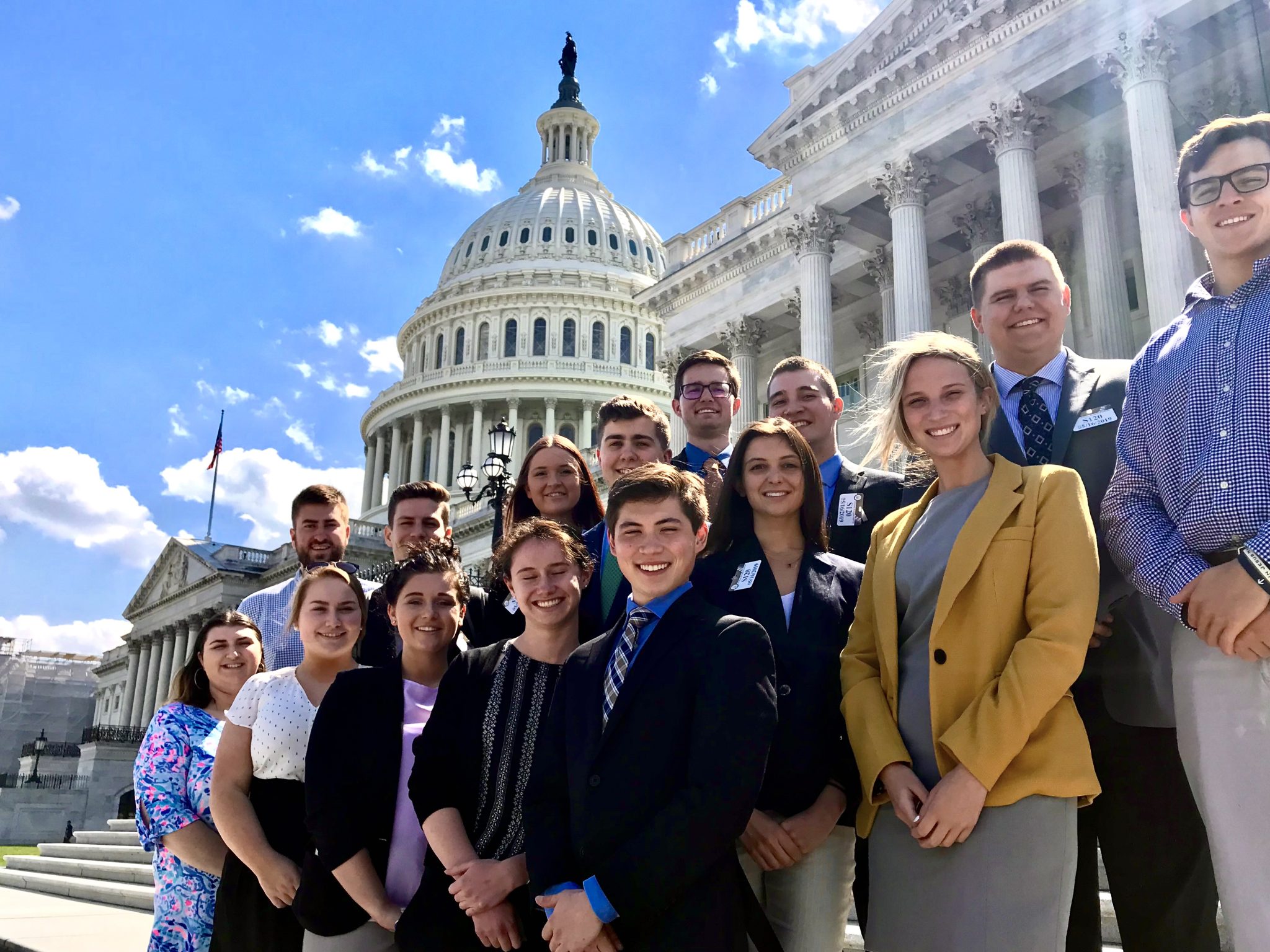 Photo of students at the Capitol Building