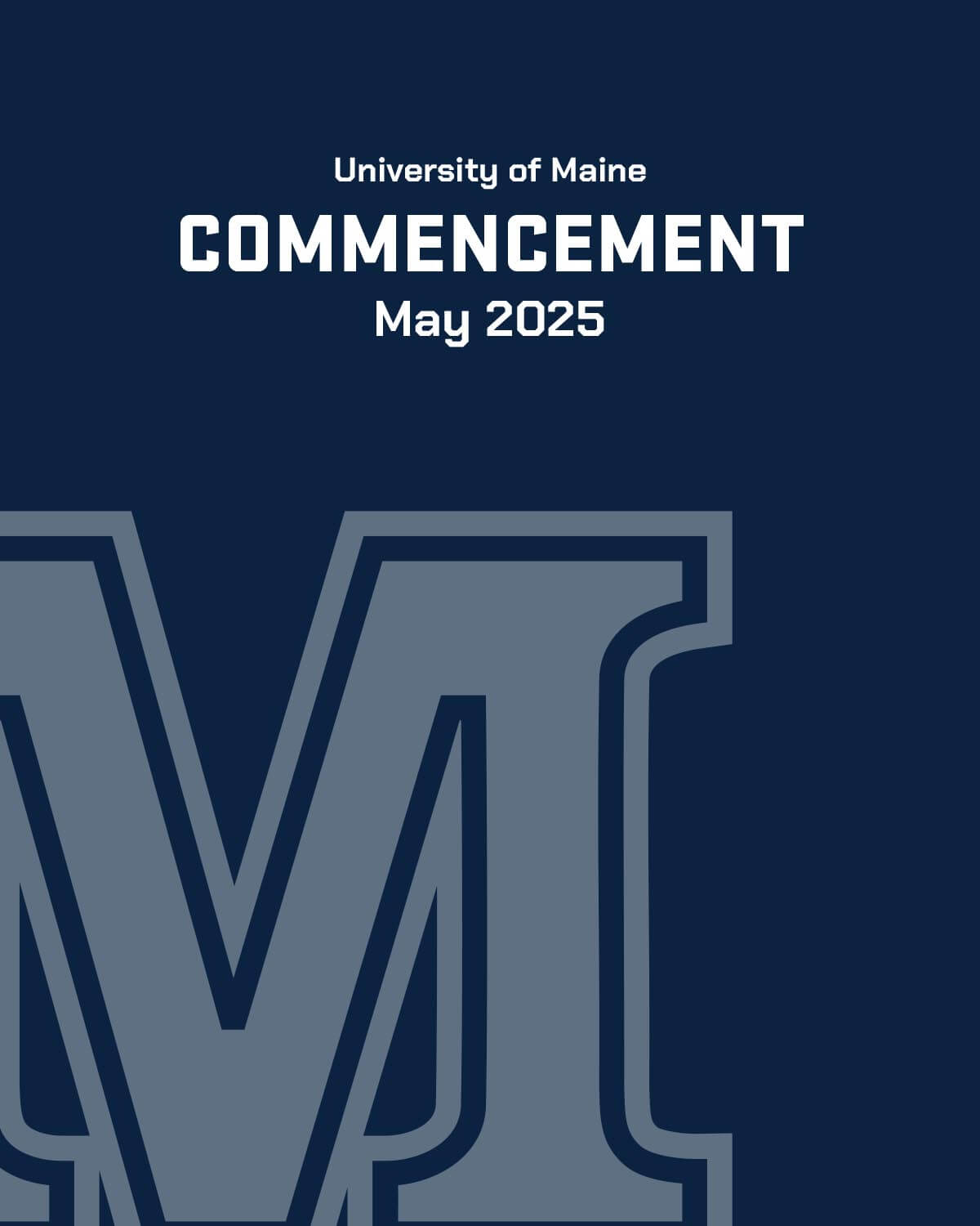 A photo of the cover of the UMaine Commencement program
