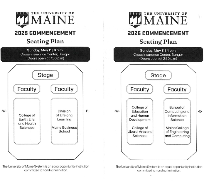 An image of the undergraduate commencement seating chart